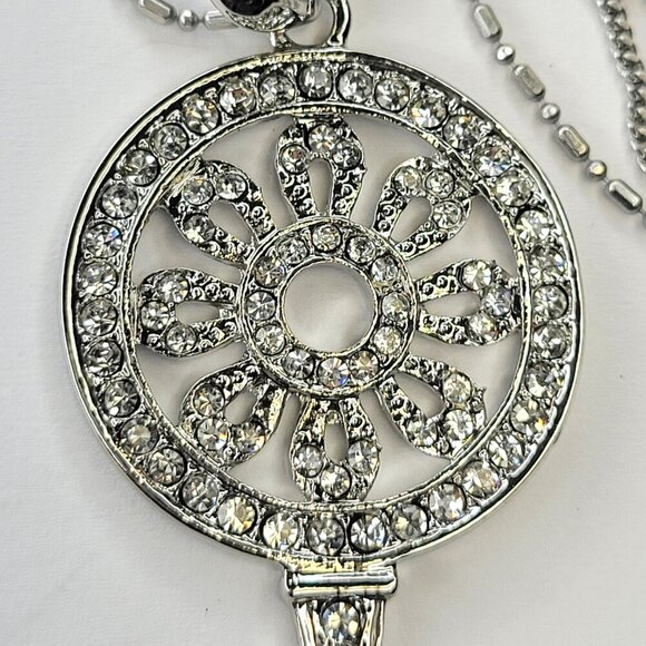 Silver tone Key Pendant Necklace - Picture 3 of 10